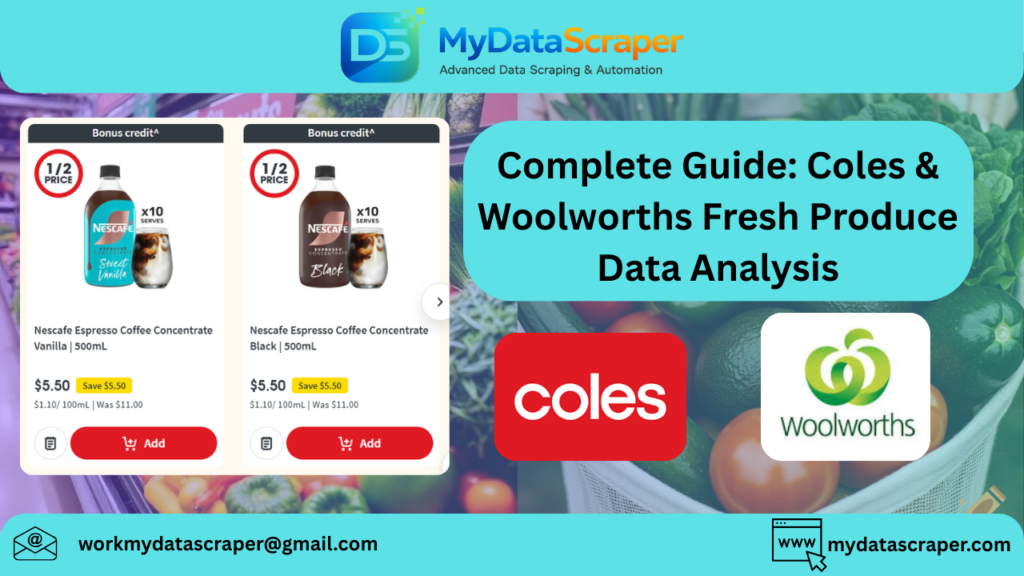 Coles & Woolworths Fresh Produce Data Analysis