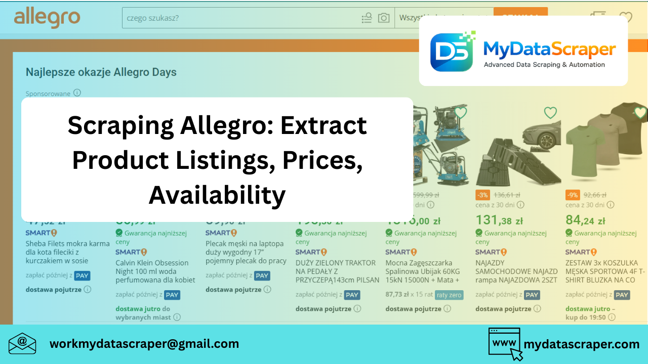 Scraping Allegro Extract Product Listings, Prices, Availability