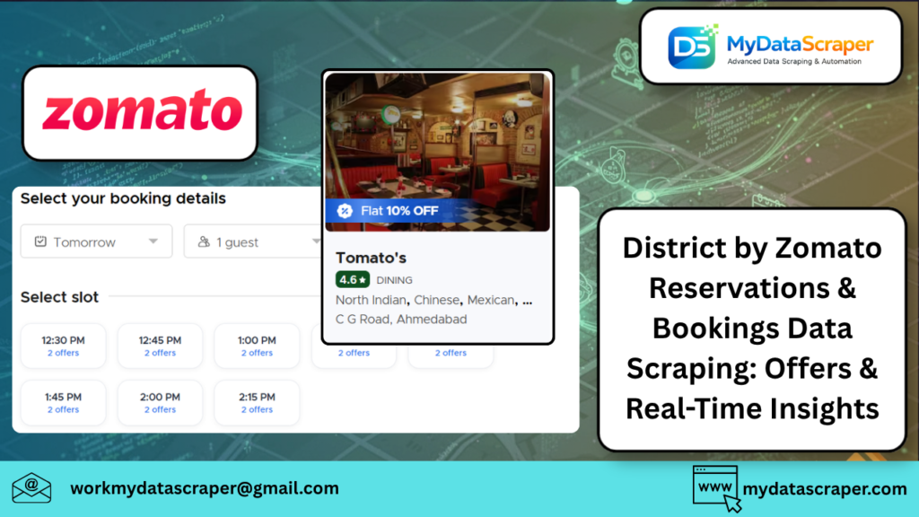 District by Zomato Reservations & Bookings Data Scraping Offers & Real-Time Insights