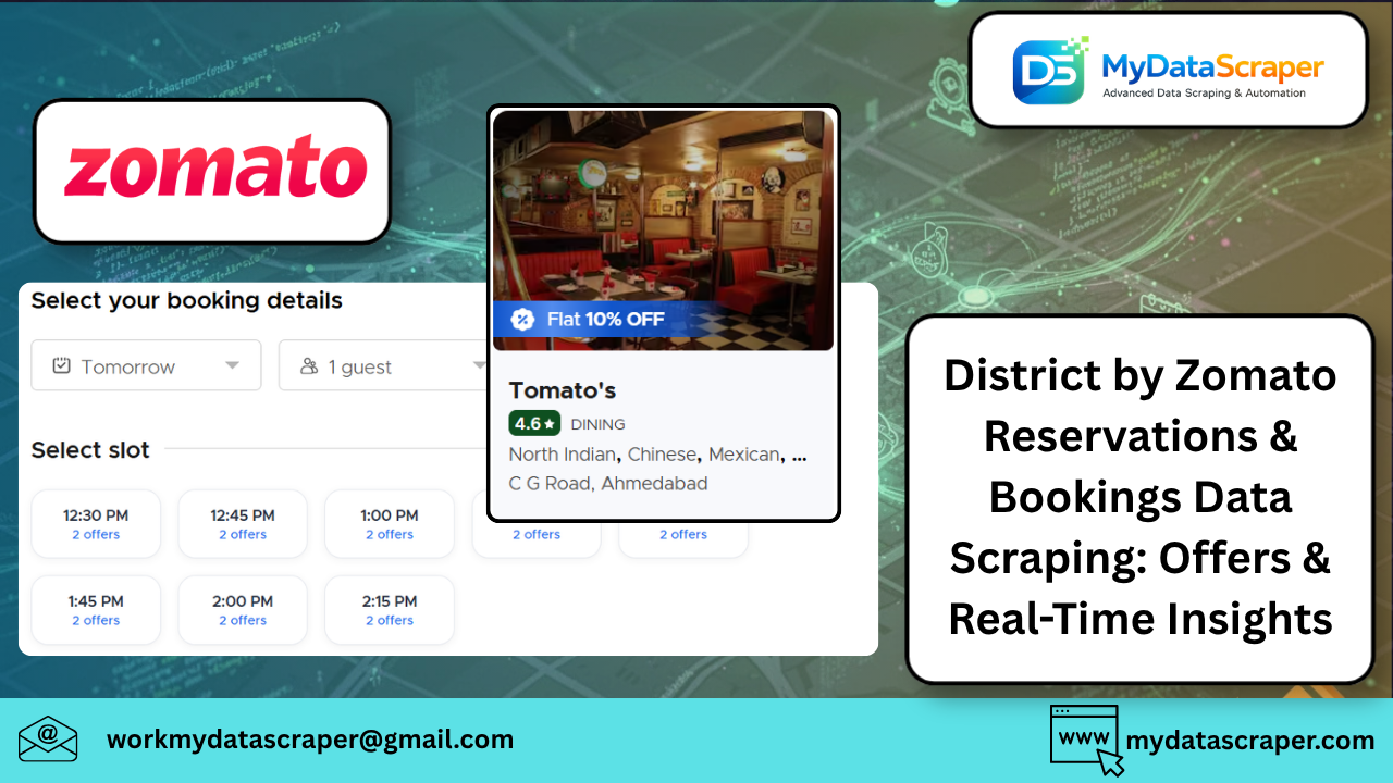 District by Zomato Reservations & Bookings Data Scraping Offers & Real-Time Insights