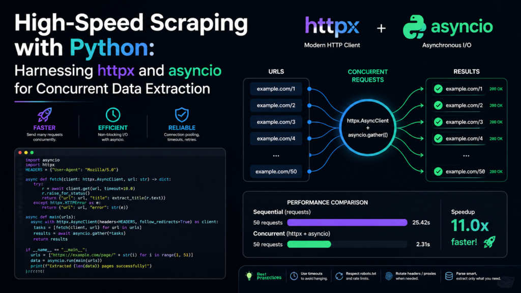 High‑Speed Scraping with Python Harnessing httpx and asyncio for Concurrent Data Extraction