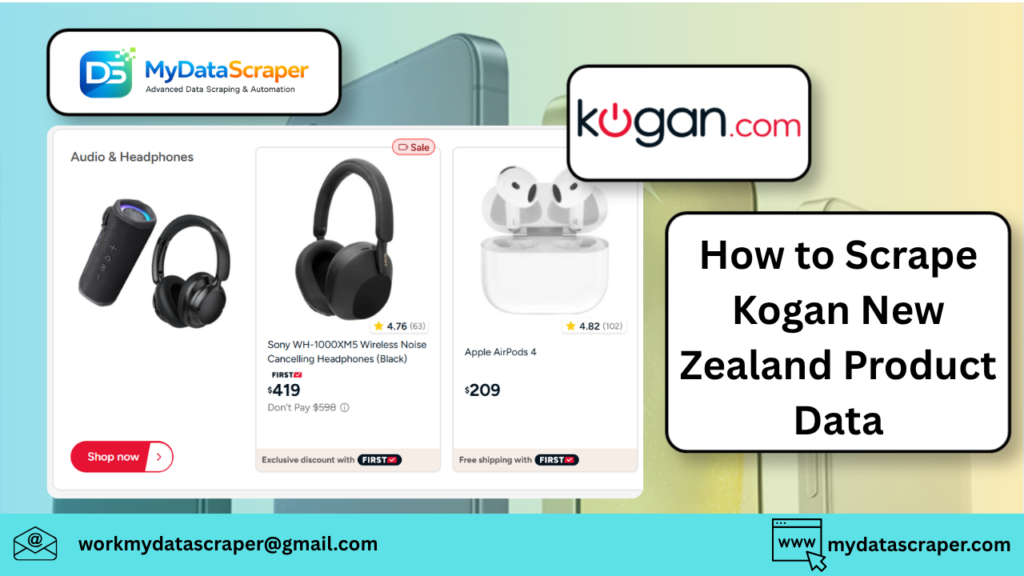 How to Scrape Kogan New Zealand Product Data