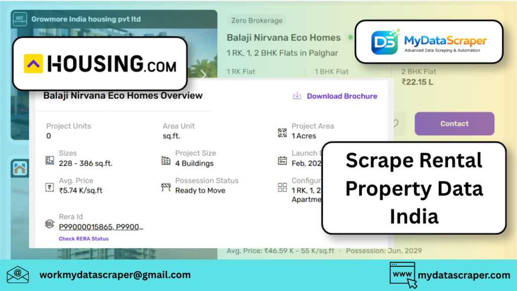 Scrape Rental Property Data India