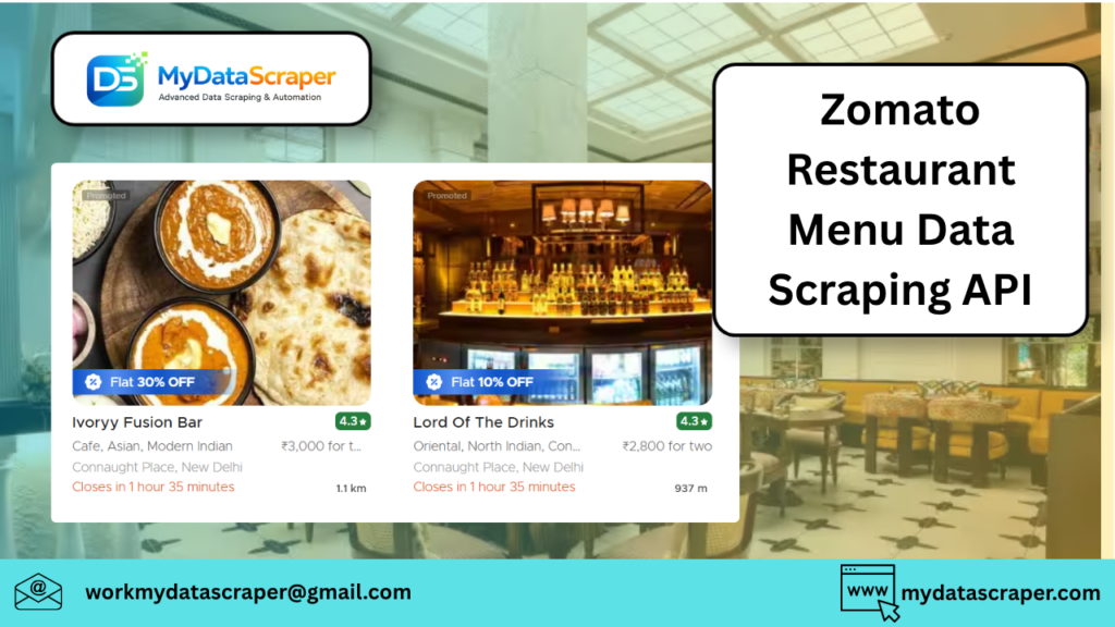 Zomato Restaurant Menu Data Scraping API