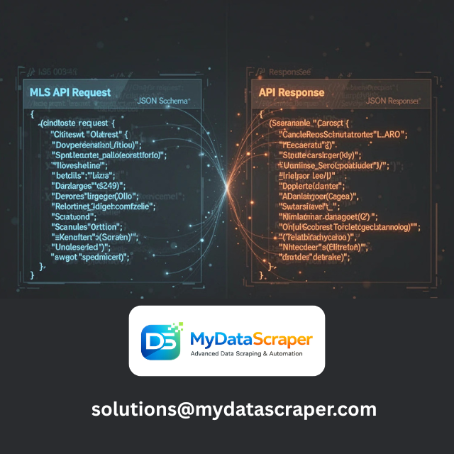 Sample code of MLS API request and response showing JSON schema